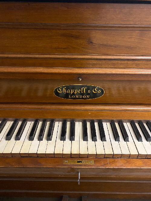 Chappell Yacht Piano nameboard and lock